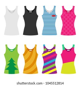 Women t-shirts flat vector