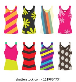 Women t-shirts flat vector