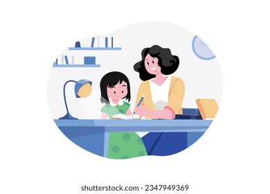 Women tutors teaching at home