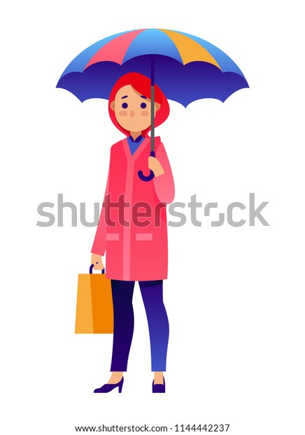 Women Umbrella Modern Flat Vector Illustration Stock Vector Royalty Free 1144442237 Shutterstock