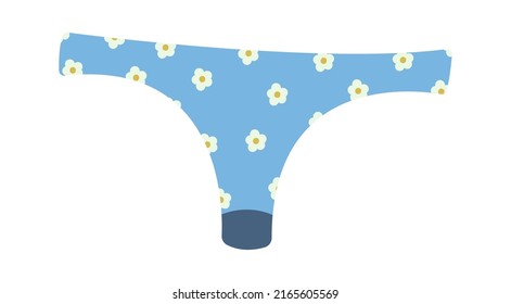 Women underwear with flowers. Beauty and Fashion icon. Vector illustration