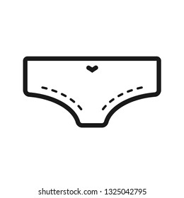 Women underwear icon. Stroke outline style. Line vector. Isolate on white background.