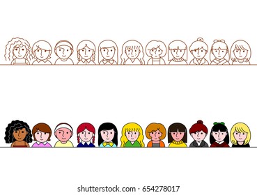 women upper body border set