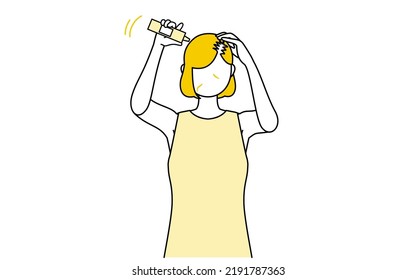Women using hair growth and hair regrowth products to improve AGA, thinning hair, and hair loss in women.