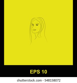 Women vector black icon. Isolated illustration. Business picture.