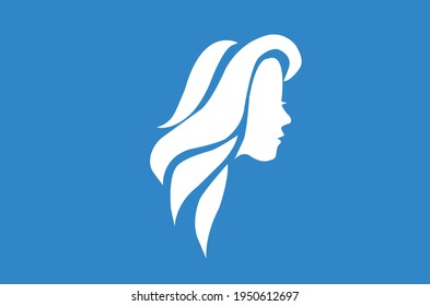 A women vector in the blue background