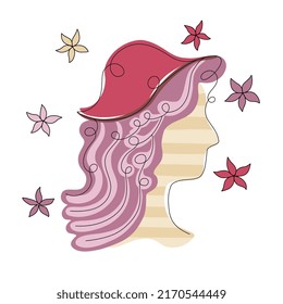 Women vector collection designed in vintage doodle style on white background for cards, digital prints, bag designs,clothes patterns  and more.
