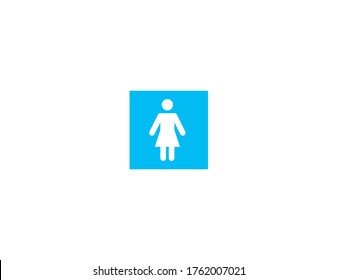 Women vector flat icon. Female, Women’s Room. Isolated Womens Toilet, Restroom emoji illustration symbol