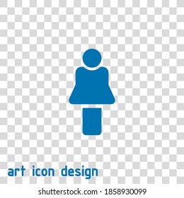 women vector icon on an abstract background