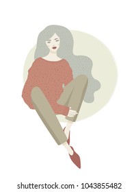 Women. Vector illustration. Fashion illustration.