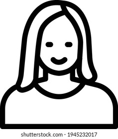 women vector thin line icon