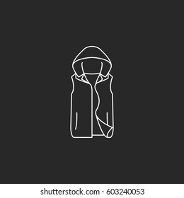 Women vest symbol simple line icon on background