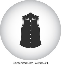 Women vest symbol simple silhouette icon on background