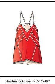 Women vest,tank top in vector.