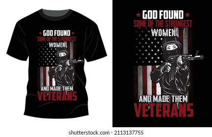 Women Veterans - 
Vector graphic, Typographic poster, vintage, US Veteran T-shirt Design.