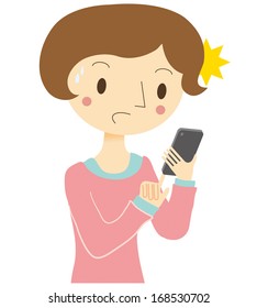 Women View smartphone