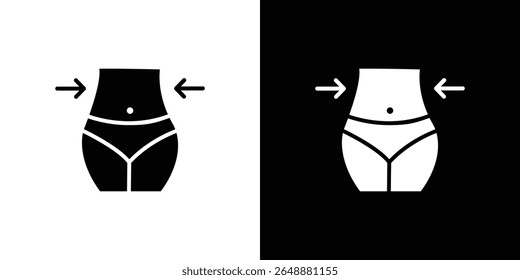Ícone de cintura de mulheres de um vetor de estilo plano