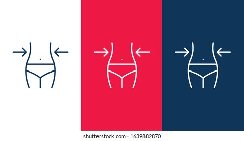 Women waist icon for web and mobile