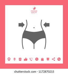 Women Waist, Weight Loss, Diet, Waistline Icon