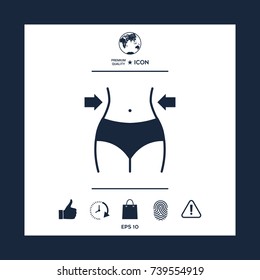 Women Waist, Weight Loss, Diet, Waistline Icon