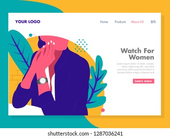 Women Watch Illustration for landing page