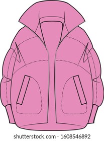 Women wear trendy puffed coat