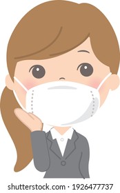 Women wearing masks (OL, business, job hunting)