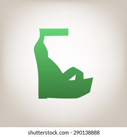Women Wedge Sandals, the modern silhouette. Menu item in the web design.