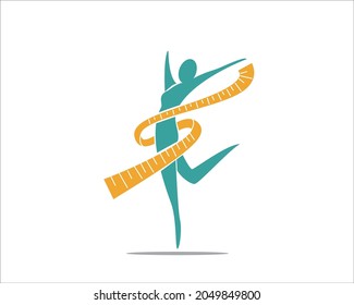 women weight loss silhouette logo designs simple for slim and clinic logo and health service