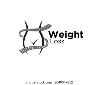 women weight loss silhouette logo designs simple for slim and clinic logo and health service