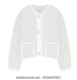 Women white jumper. vector illustration