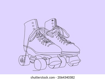 women white quad roller skates with clean background