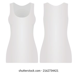 Women white top tank. vector illustration