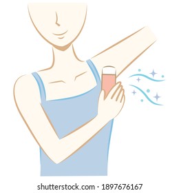 Women who apply antiperspirant to their armpits