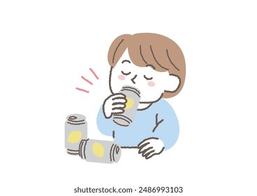 Women who drink a lot of alcohol (canned chuhai)