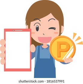 Mujeres que ganaron puntos usando smartphones