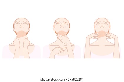 Women who massage the neck