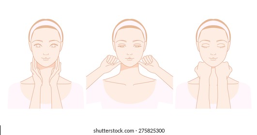 Women who massage the neck