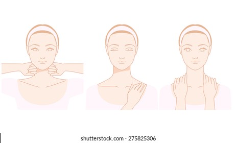 Women who massage the neck