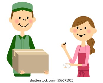 Women who receive courier