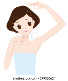 Women who suffer from hair of armpit