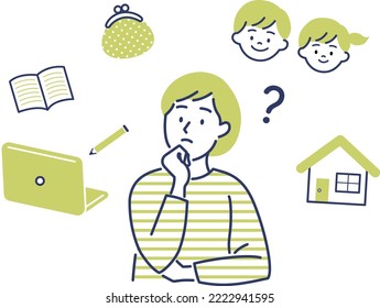 Women who are worried about choosing a side job, skill improvement, child-rearing, and housework