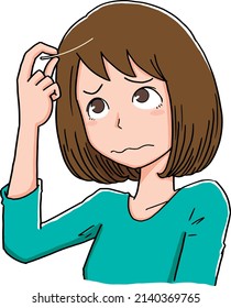 Women who are worried about white hair
