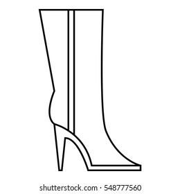 Women winter boots icon. Outline illustration of women winter boots vector icon for web