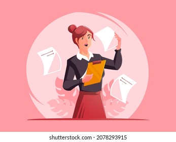 Women work check complete work assignments