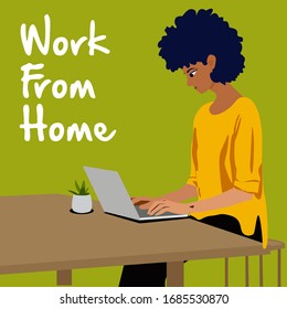 women work from home Illustration
