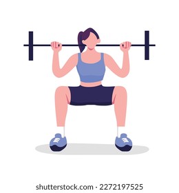 women work out on gym lat graphic vector flat illustrations design