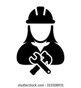 Women Worker Icon - Vector