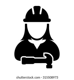 Women Worker Icon - Vector