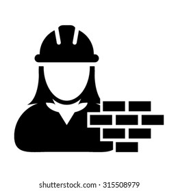 Women Worker Icon - Vector